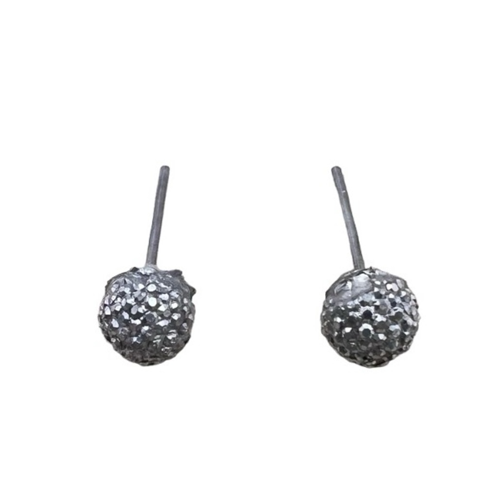 🍭6/$30 Silver tone textured post stud earrings